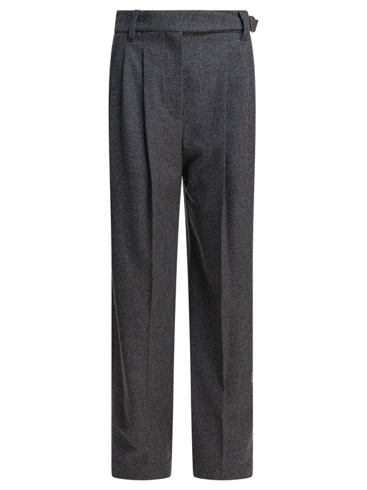 Brunello Cucinelli Wool pants with belt - Grey