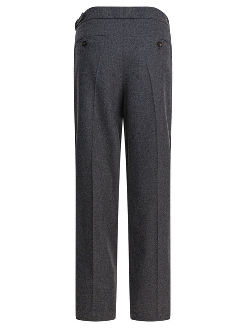 Brunello Cucinelli Wool pants with belt - Grey