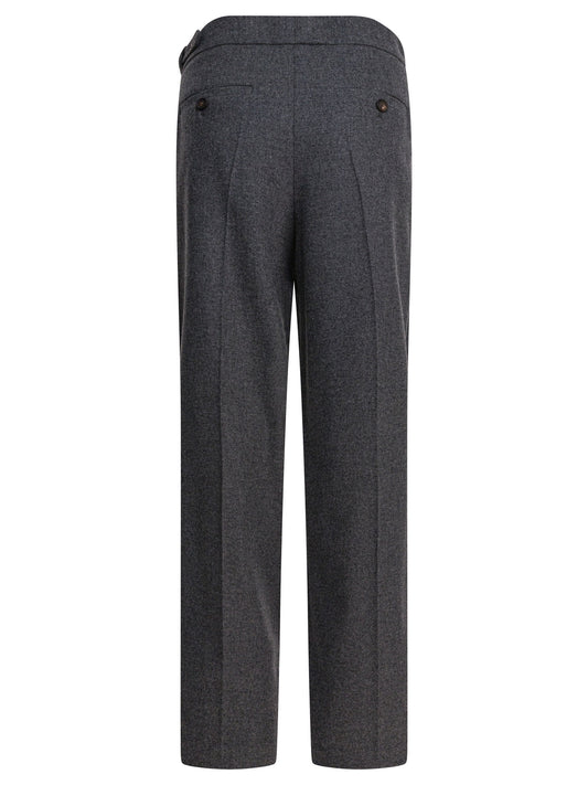 Brunello Cucinelli Wool pants with belt - Grey