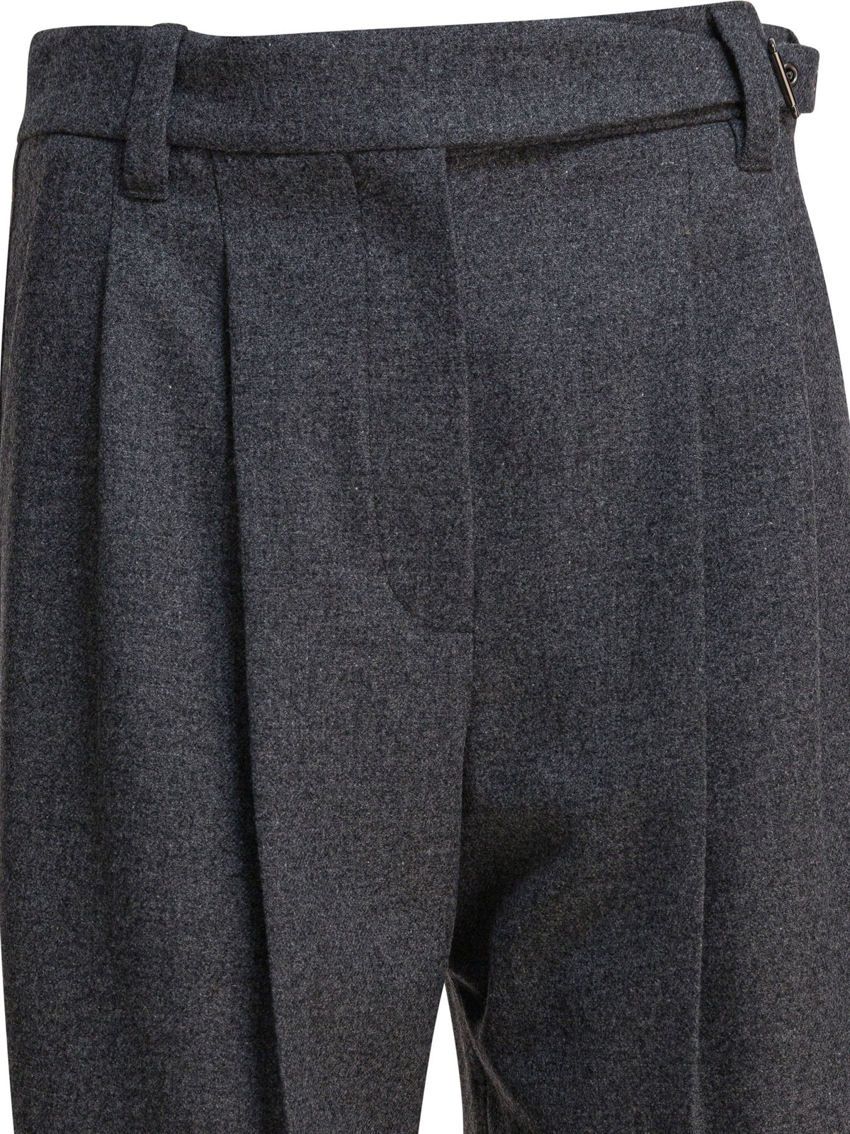 Brunello Cucinelli Wool pants with belt - Grey
