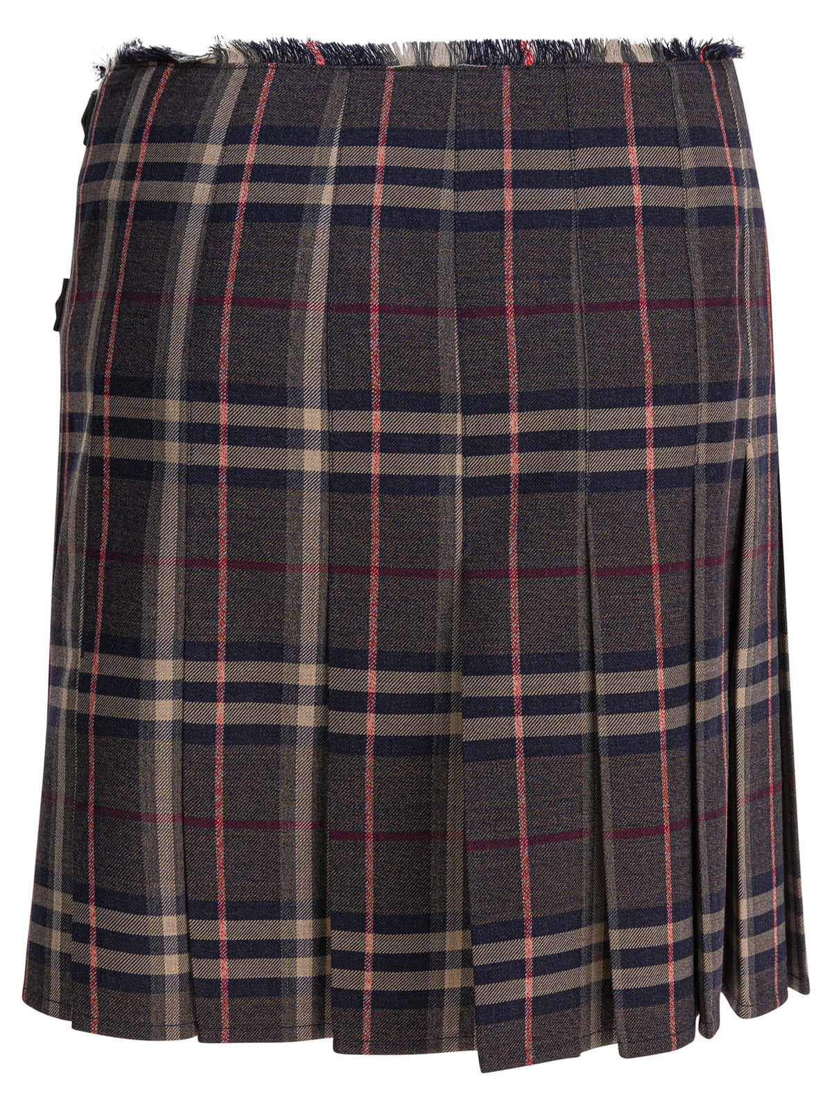 Burberry "Check" Wool mini kilt - Black