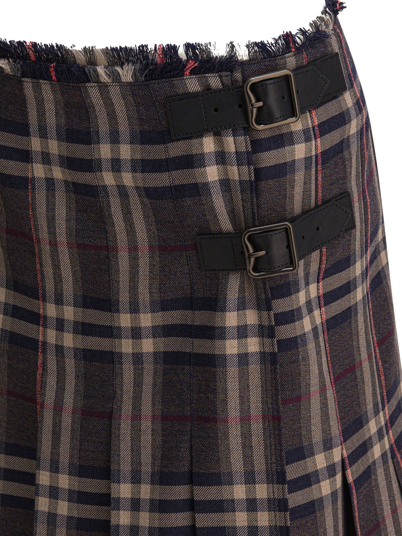 Burberry "Check" Wool mini kilt - Black