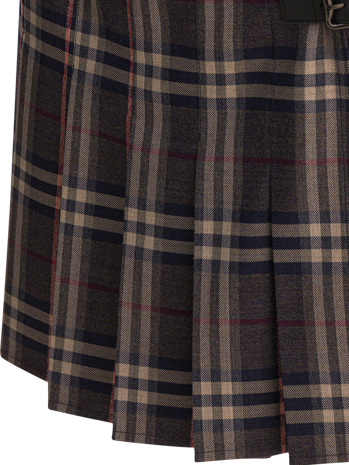 Burberry "Check" Wool mini kilt - Black