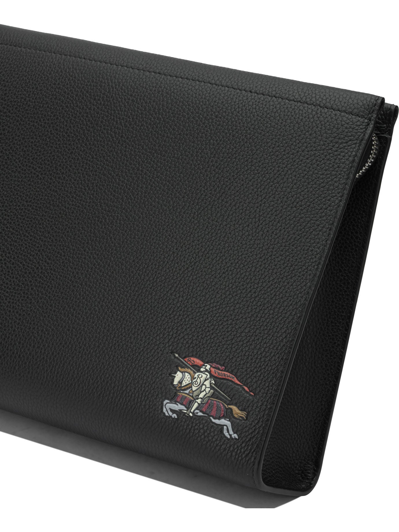 Burberry "Equestrian Knight Design" Clutch Bag - Black