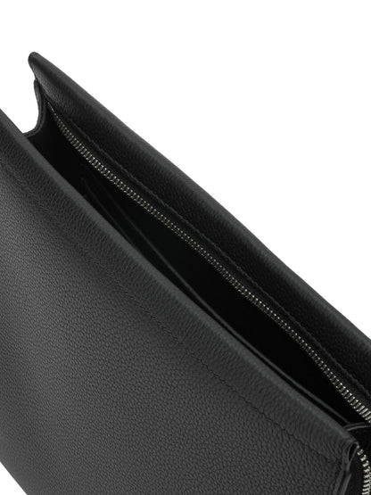 Burberry "Equestrian Knight Design" Clutch Bag - Black
