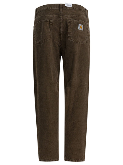 Carhartt Wip "Aaron" velvet pants - Brown