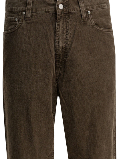 Carhartt Wip "Aaron" velvet pants - Brown