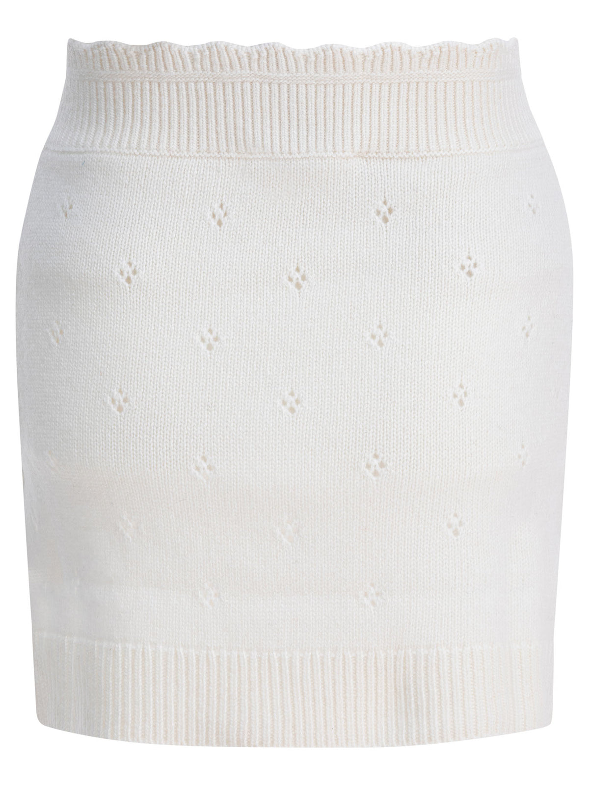 Chloé Openwork wool and cashmere miniskirt - White