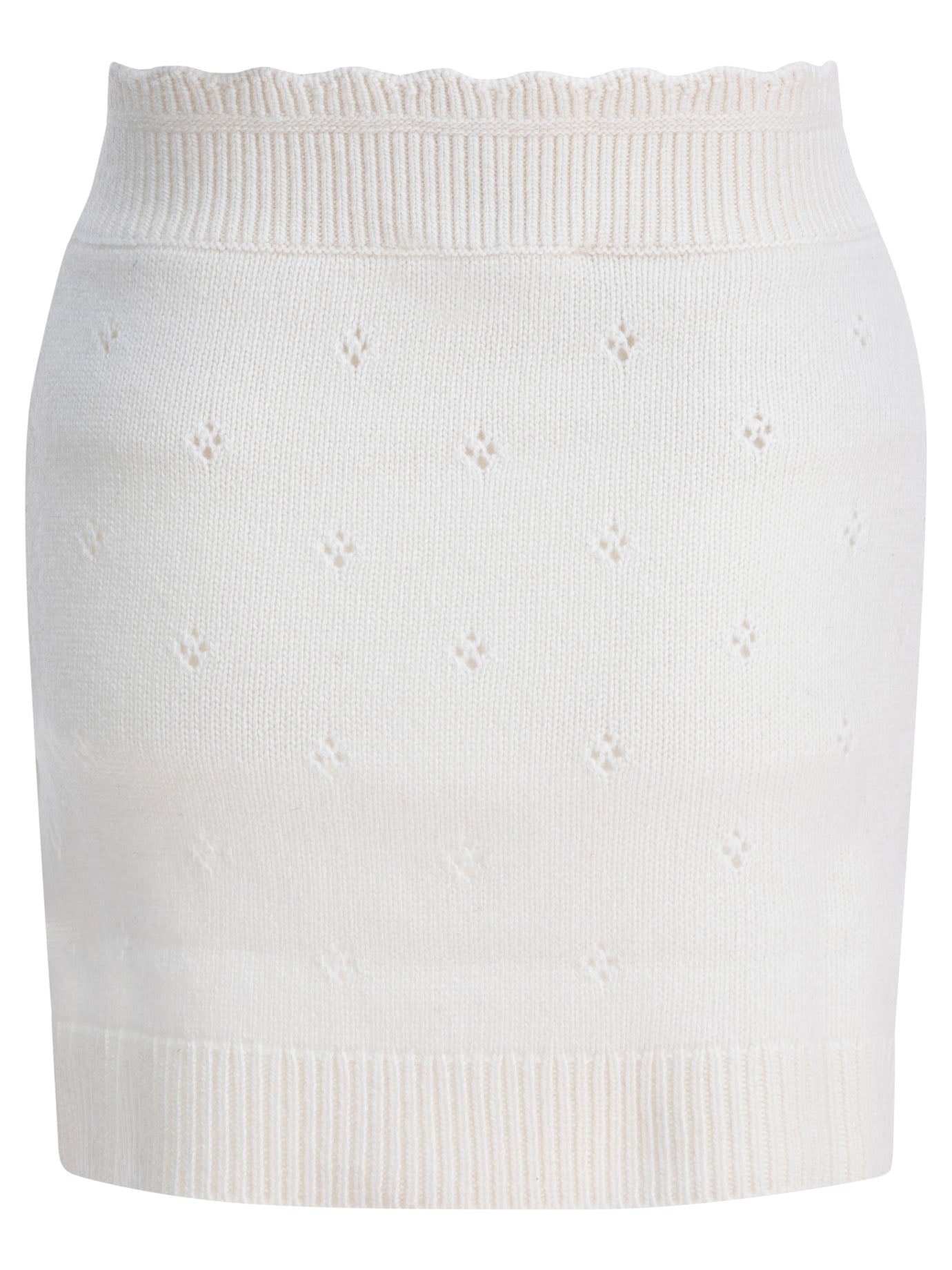 Chloé Openwork wool and cashmere miniskirt - White