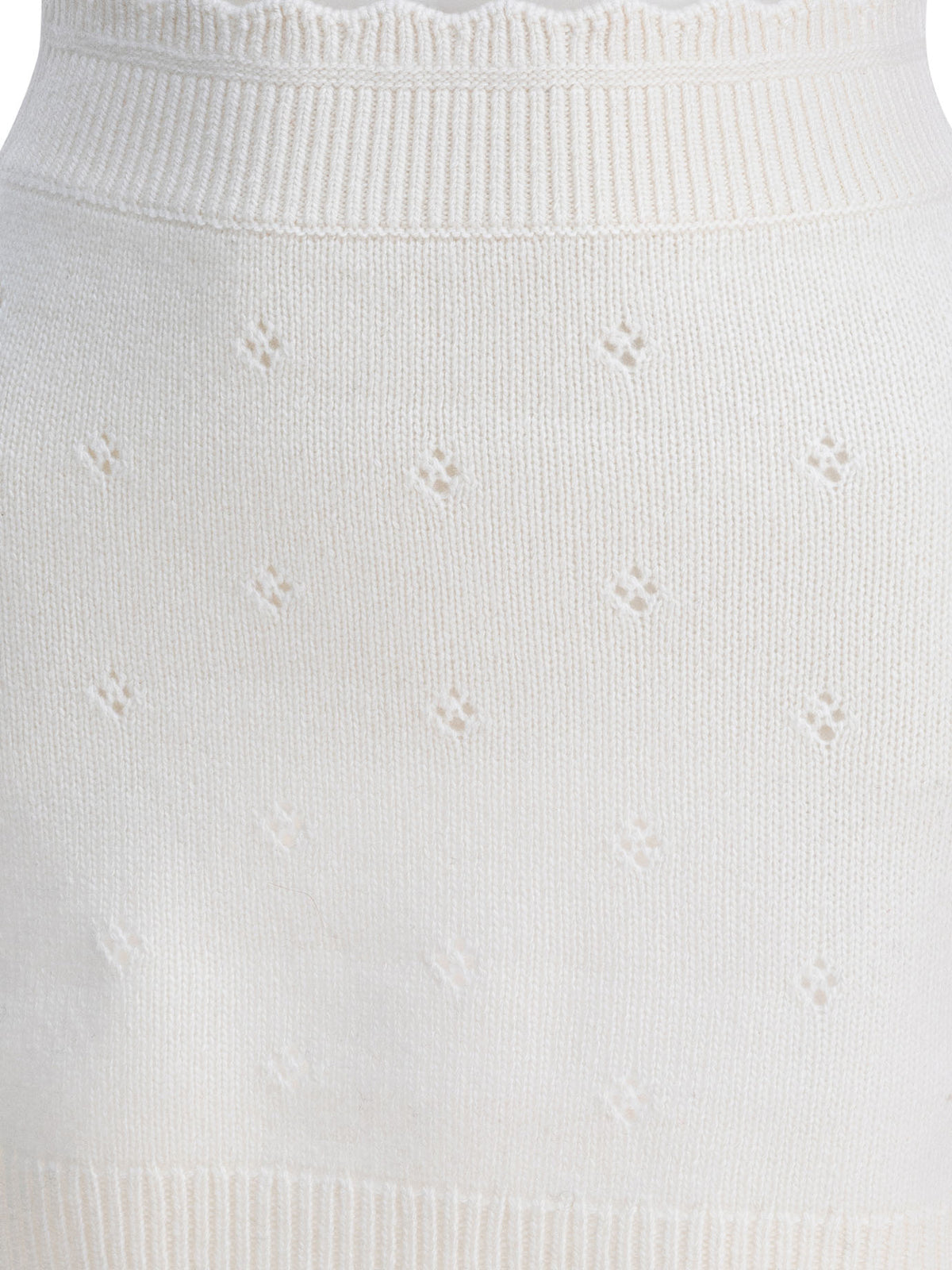 Chloé Openwork wool and cashmere miniskirt - White