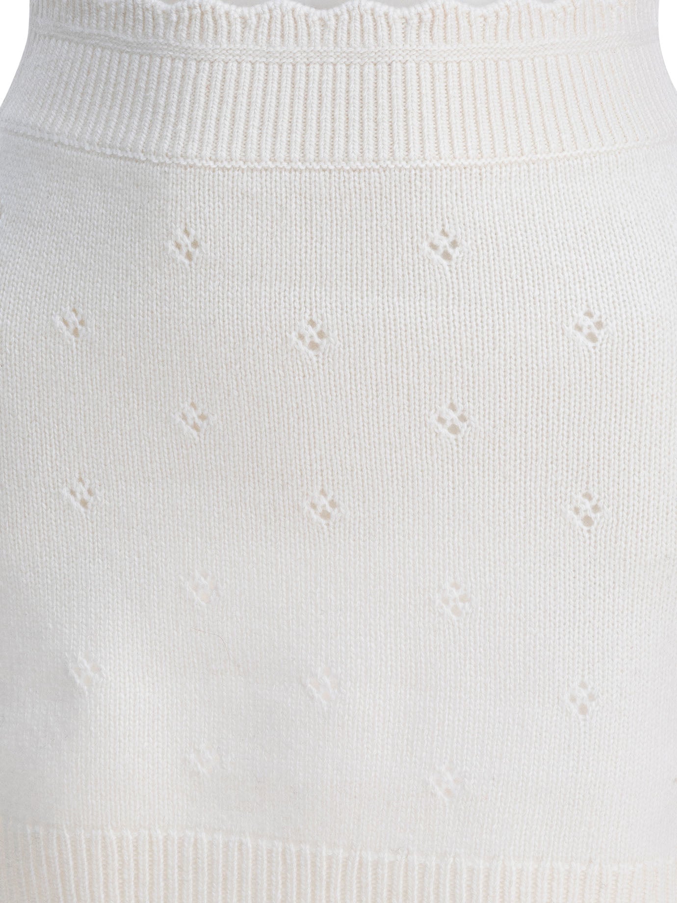 Chloé Openwork wool and cashmere miniskirt - White