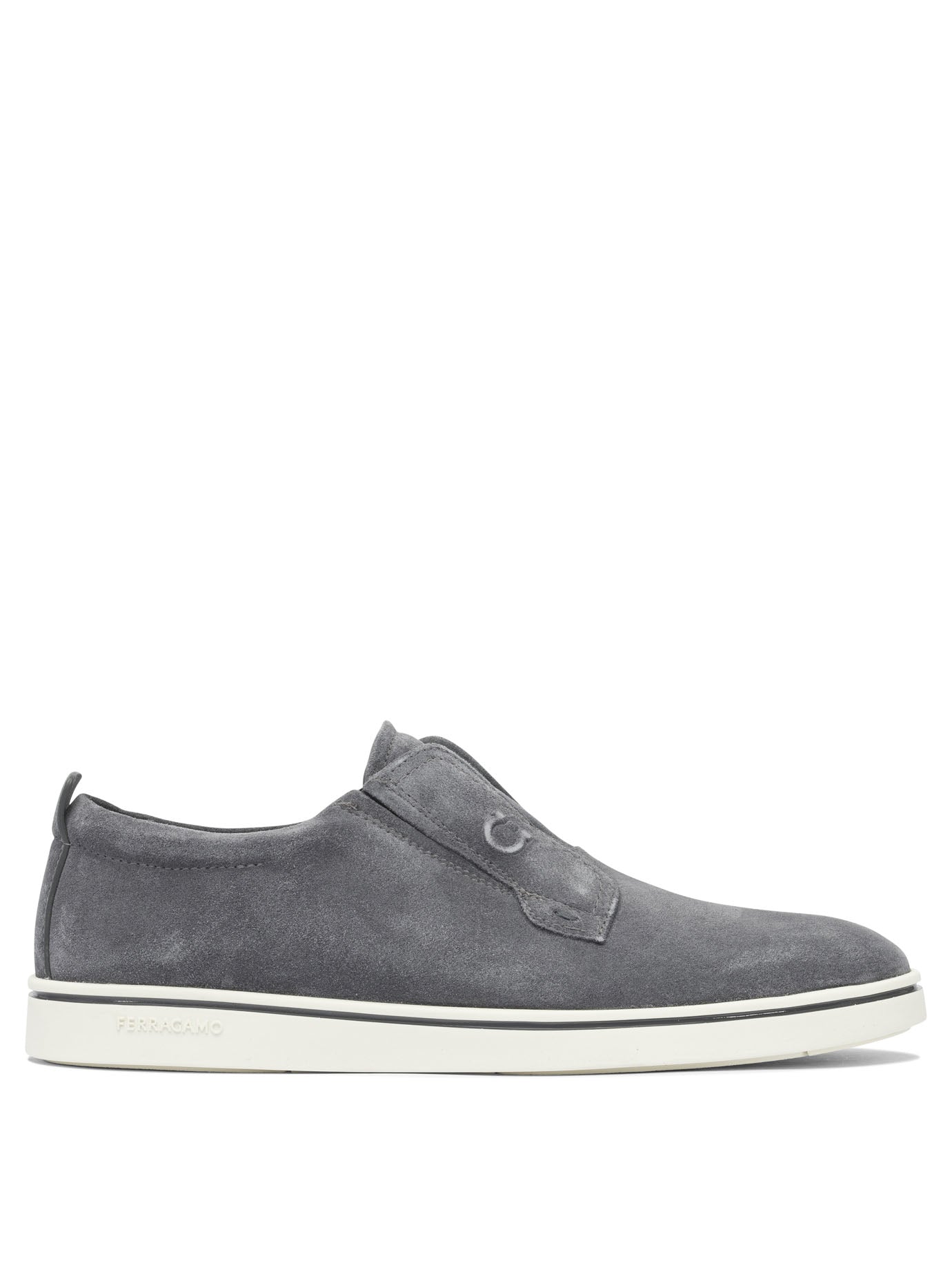 Ferragamo Suede slip-ons - Grey