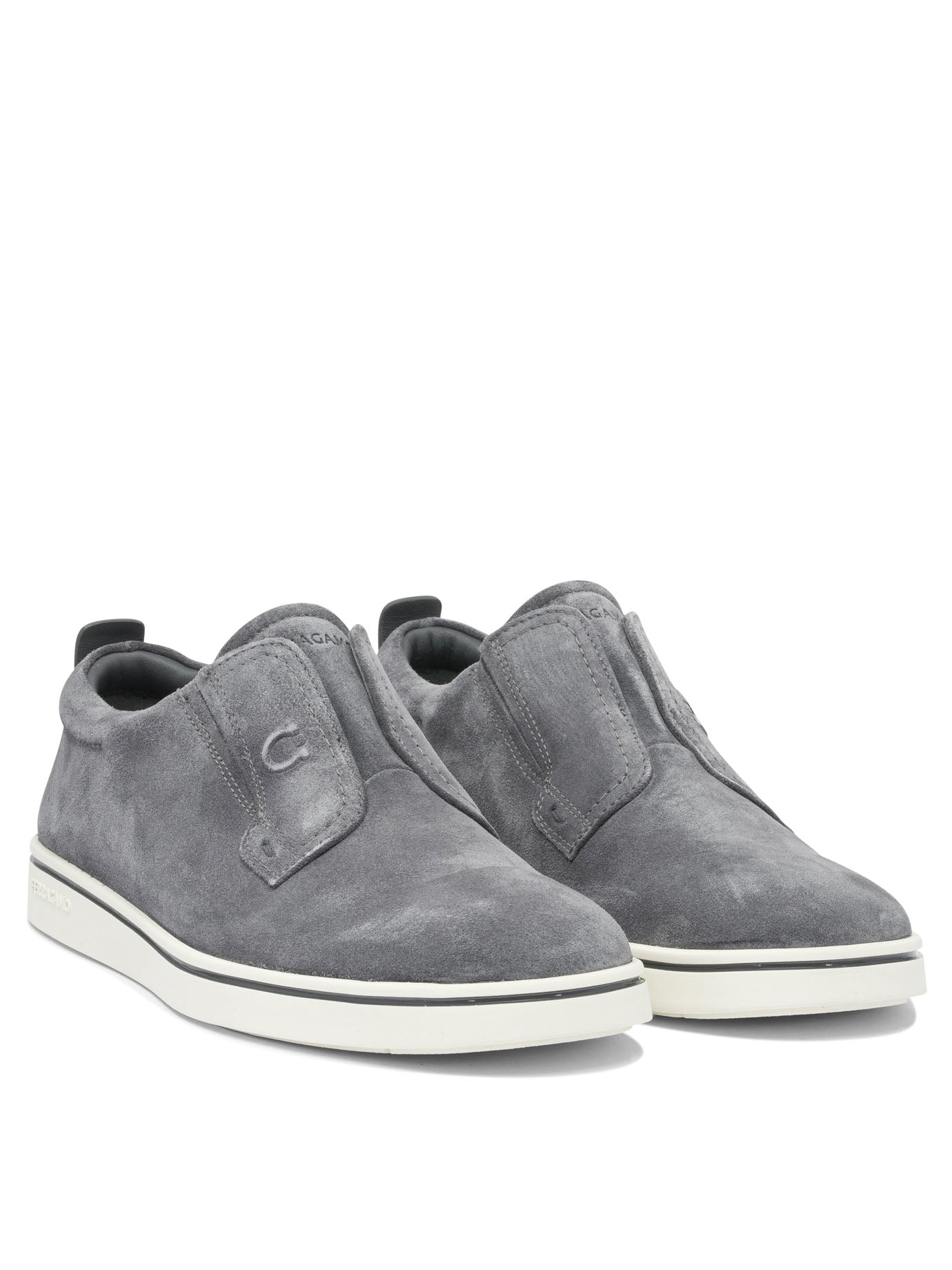 Ferragamo Suede slip-ons - Grey