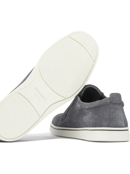 Ferragamo Suede slip-ons - Grey