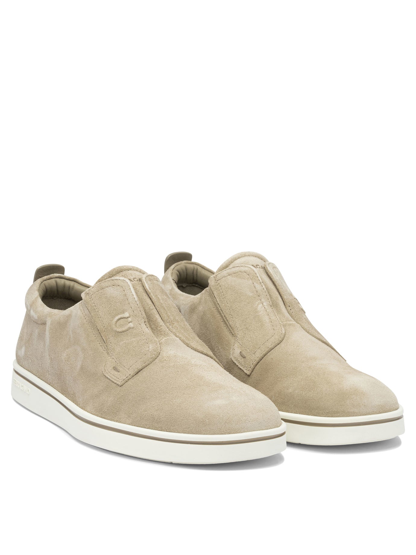 Ferragamo Suede slip-ons - Beige