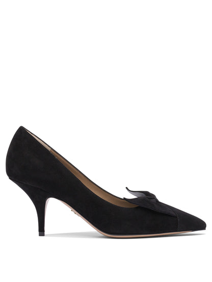 Ferragamo Décolleté with bow "Soft 70mm" - Black