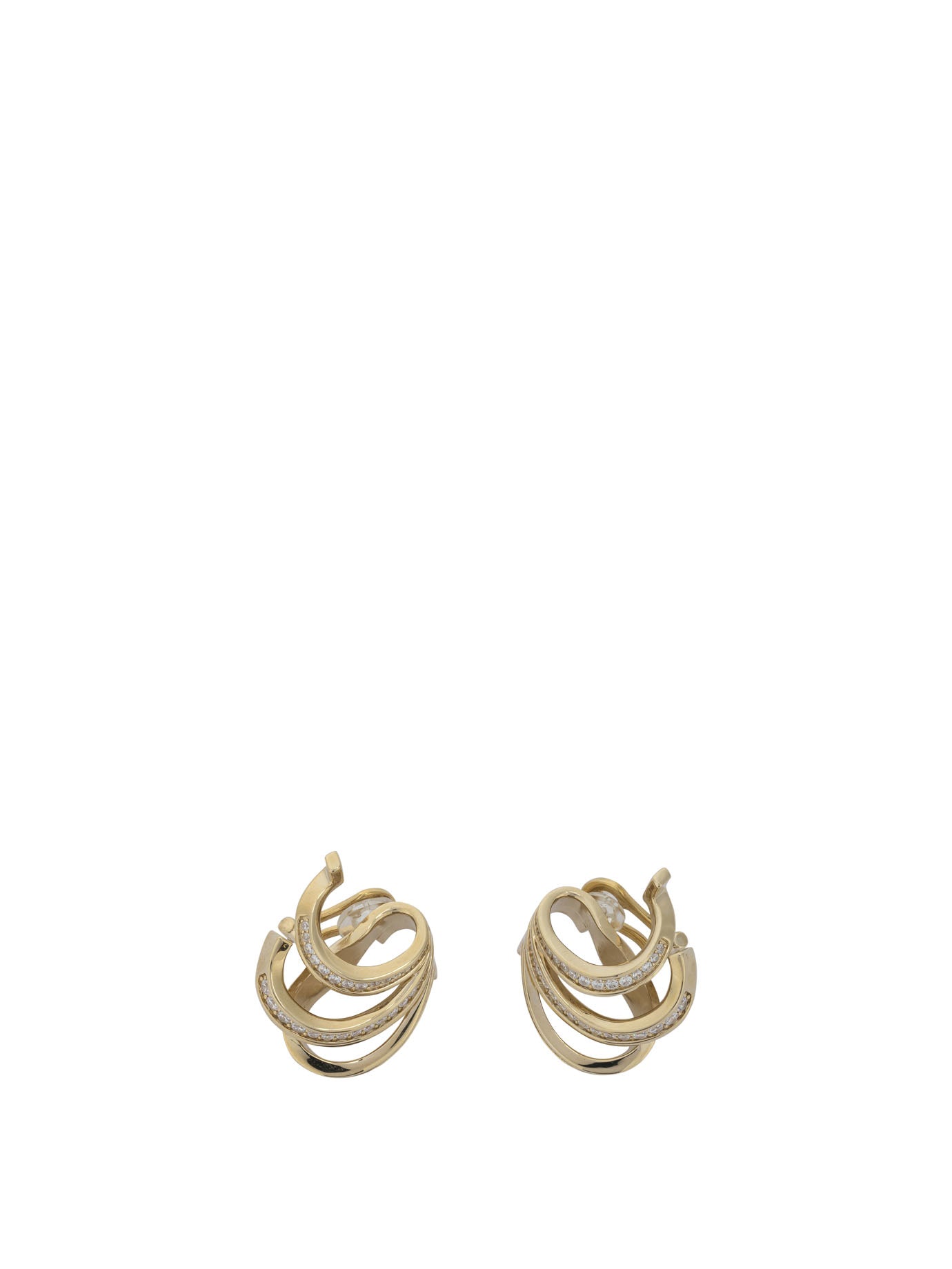 Ferragamo "Triplo Gancini" Earrings - Gold