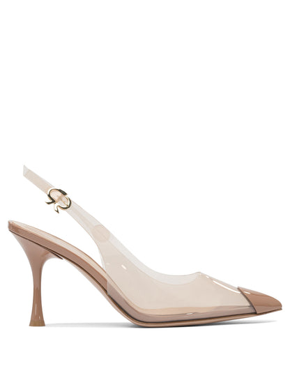 Gianvito Rossi "Diana 85 mm" Slingbacks - Beige