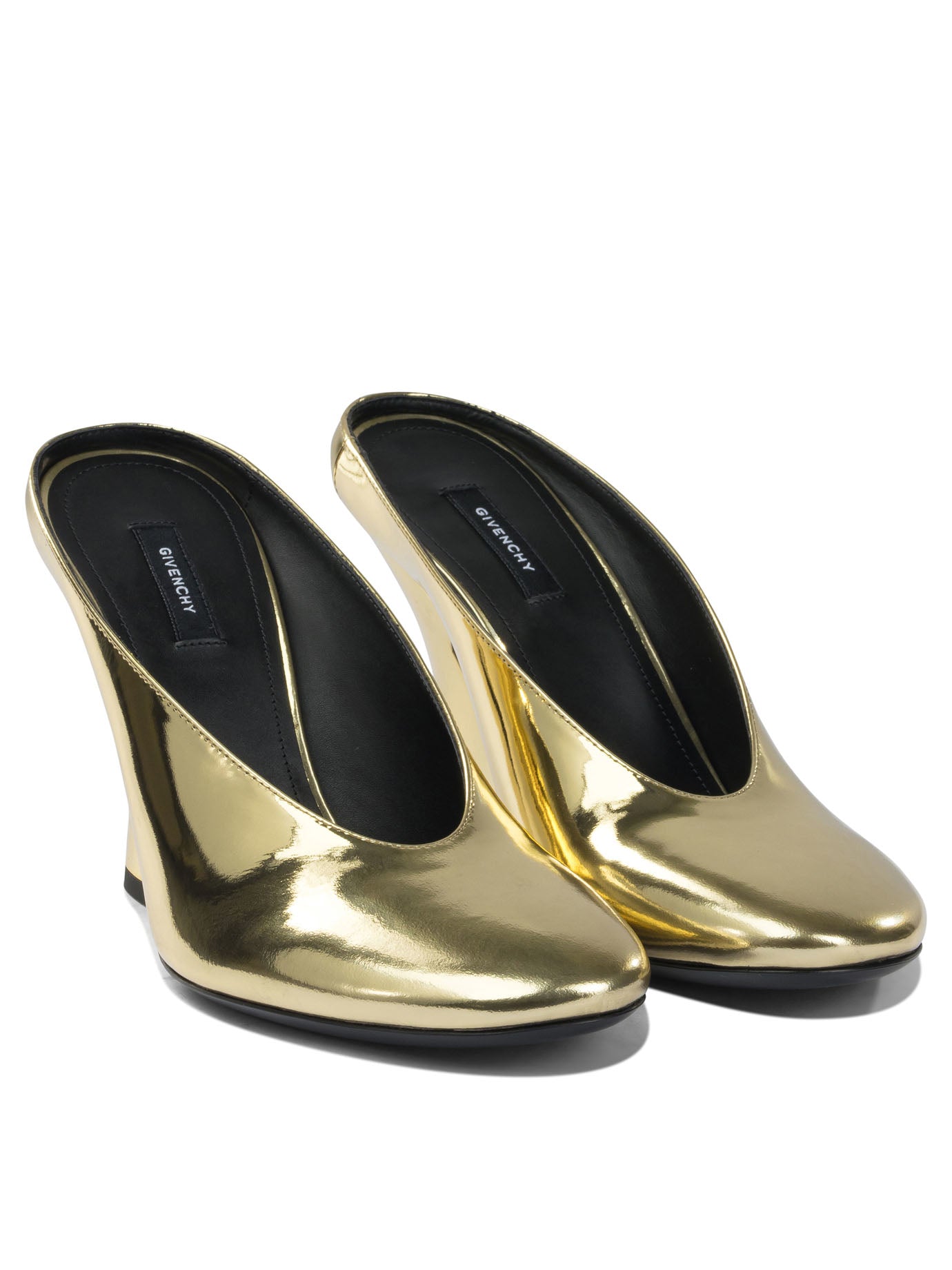Givenchy "Sculpted" 95 mm heeled mule - Gold
