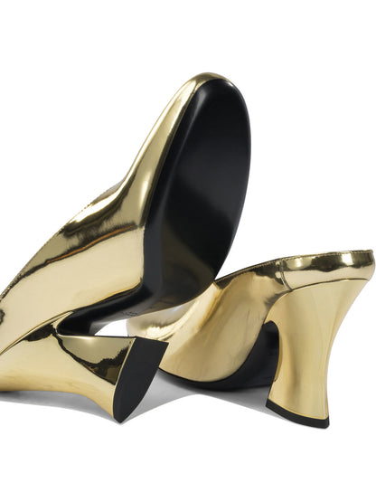 Givenchy "Sculpted" 95 mm heeled mule - Gold