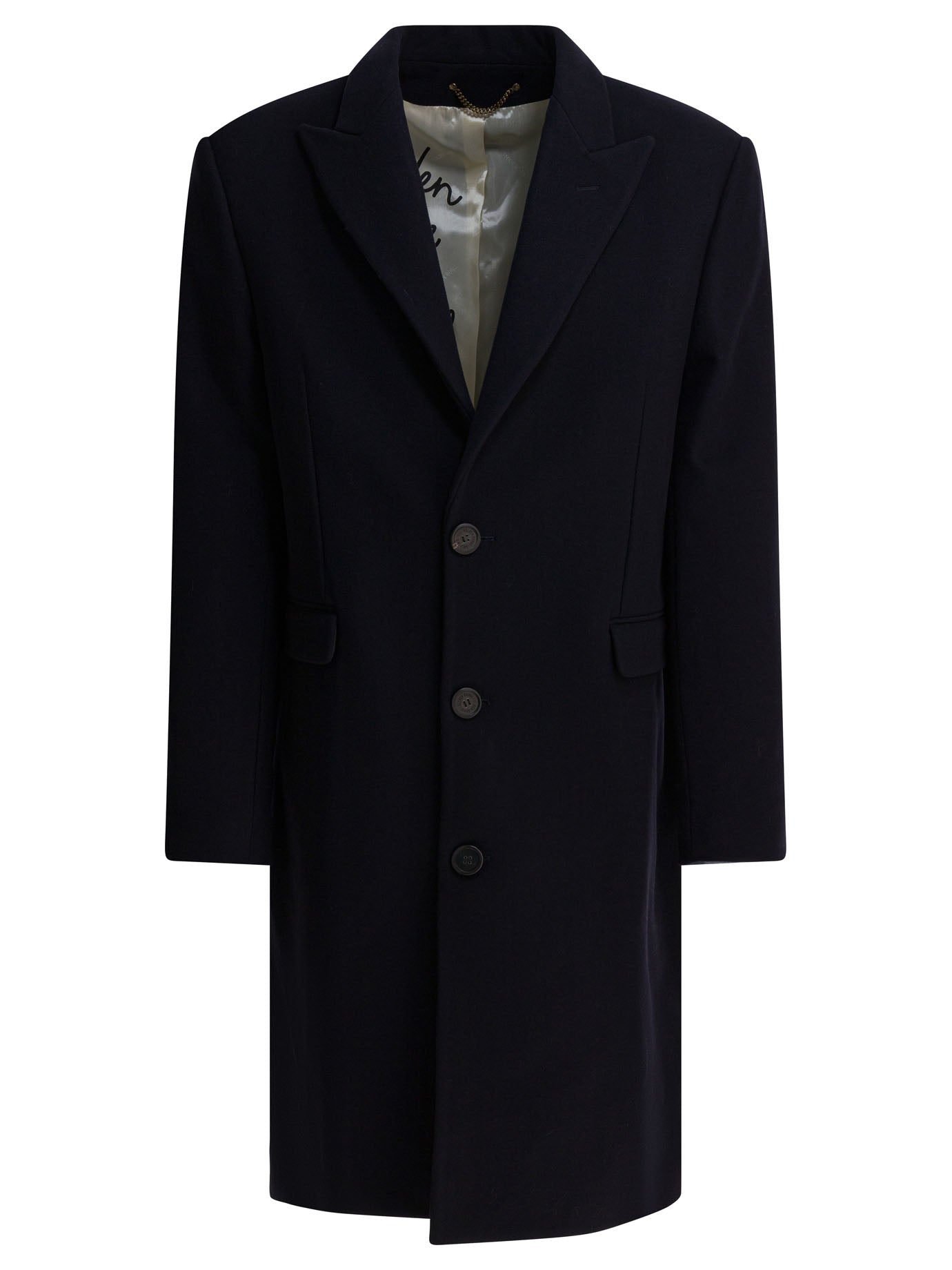 Golden Goose Single-breasted wool coat - Blue