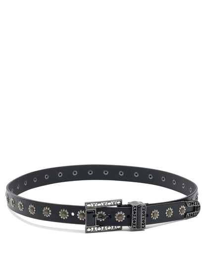 Golden Goose Belt with embroidery - Black