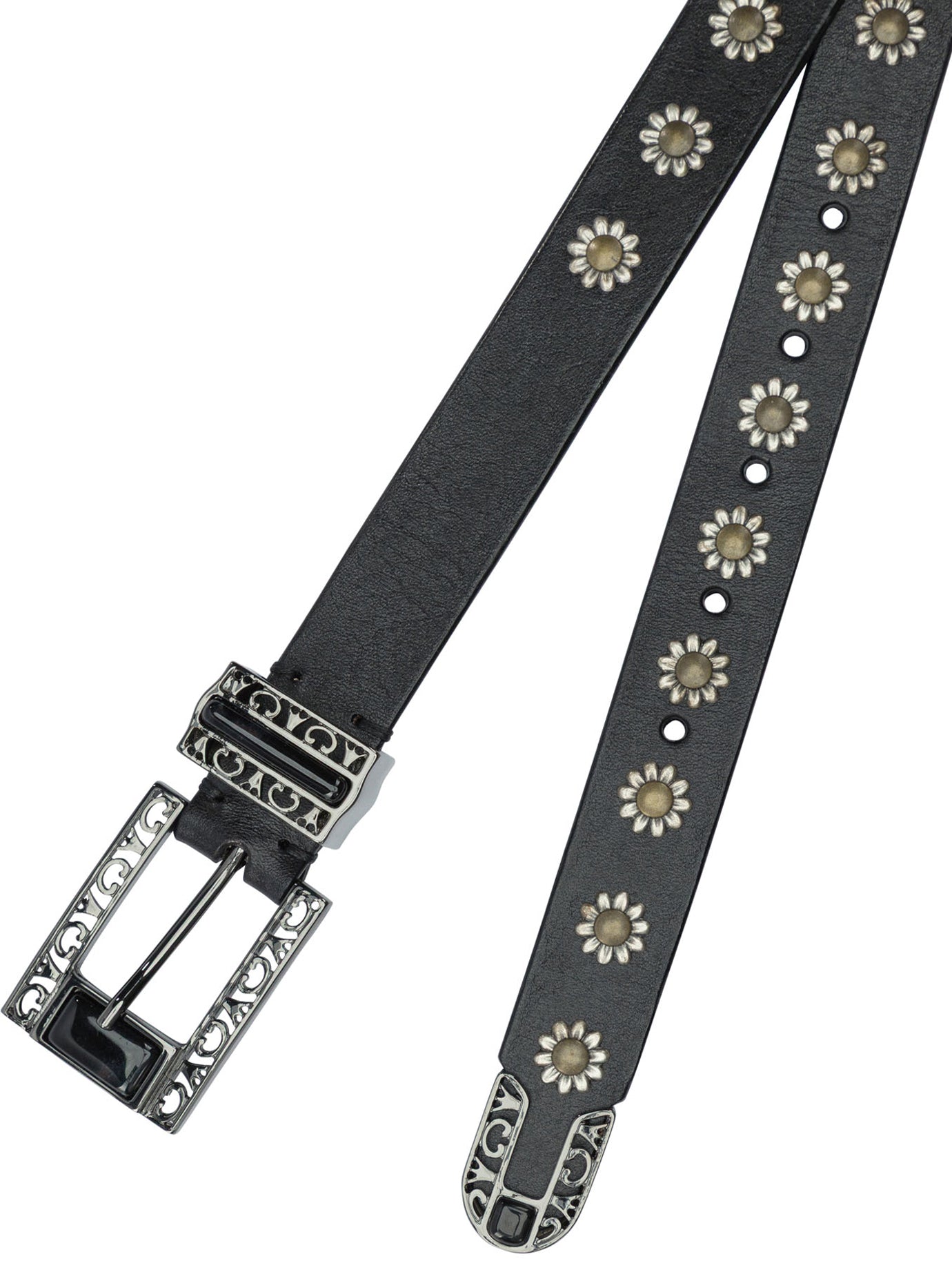 Golden Goose Belt with embroidery - Black