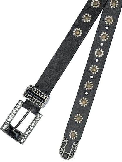 Golden Goose Belt with embroidery - Black