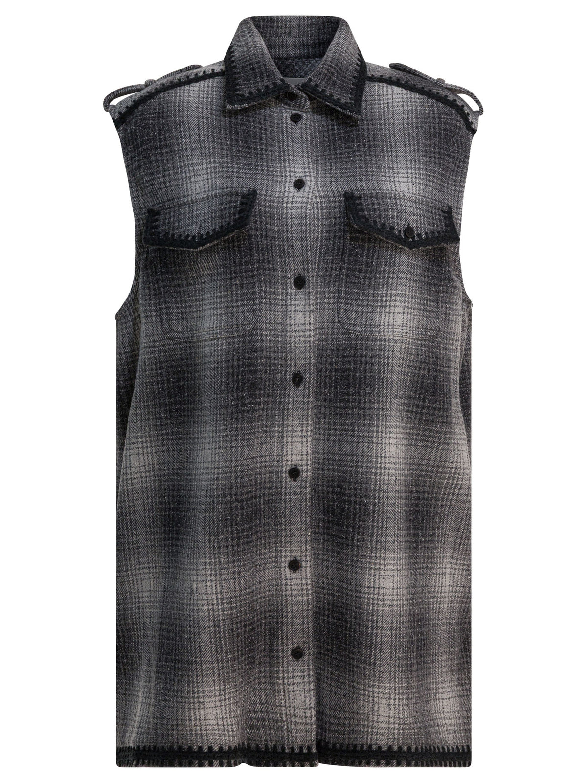 Golden Goose Wool-blend chemisier dress - Grey