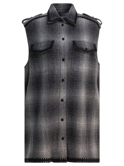 Golden Goose Wool-blend chemisier dress - Grey