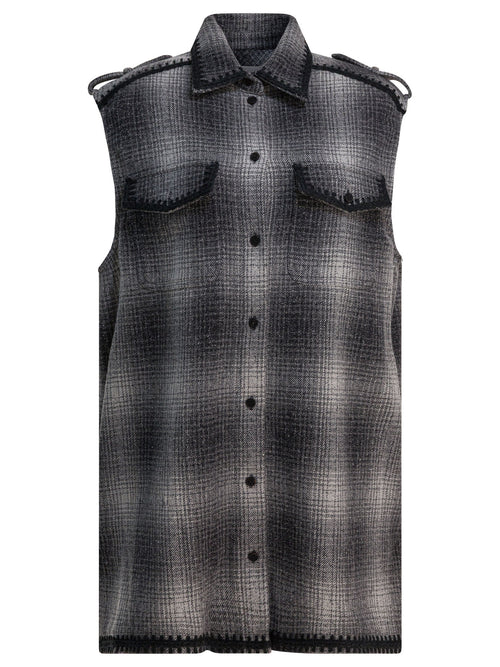 Golden Goose Wool-blend chemisier dress - Grey