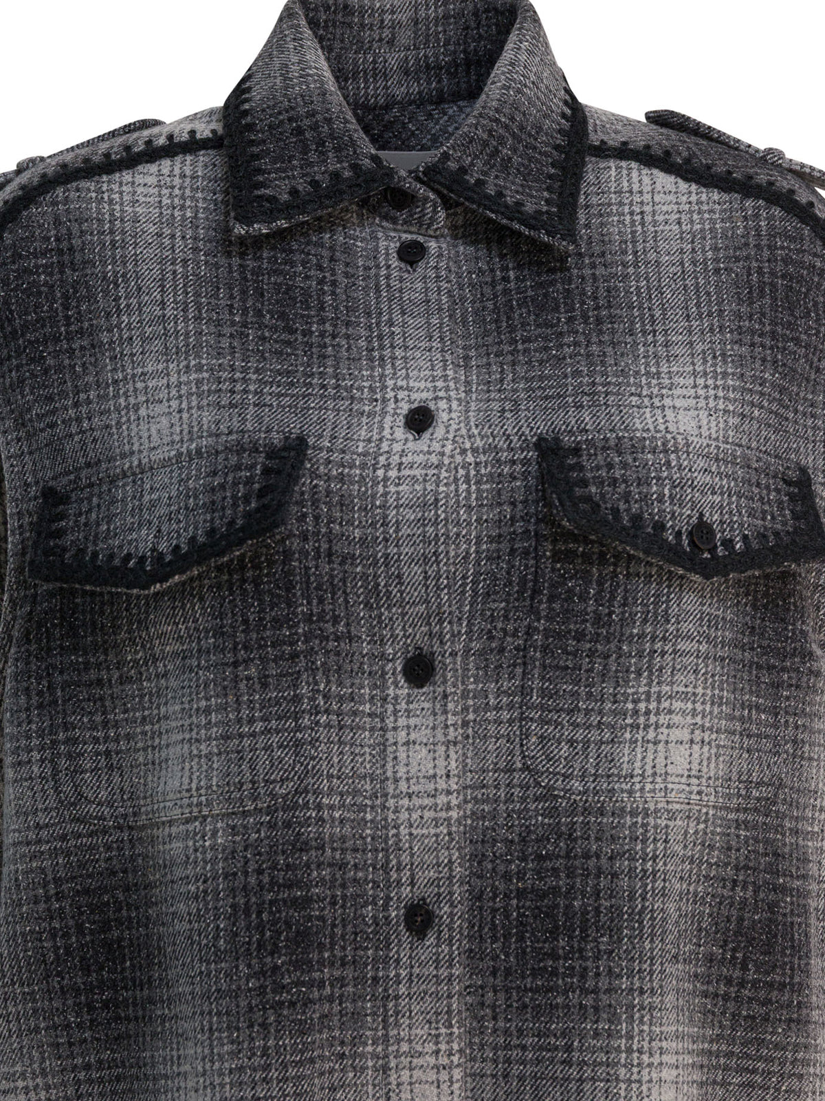 Golden Goose Wool-blend chemisier dress - Grey
