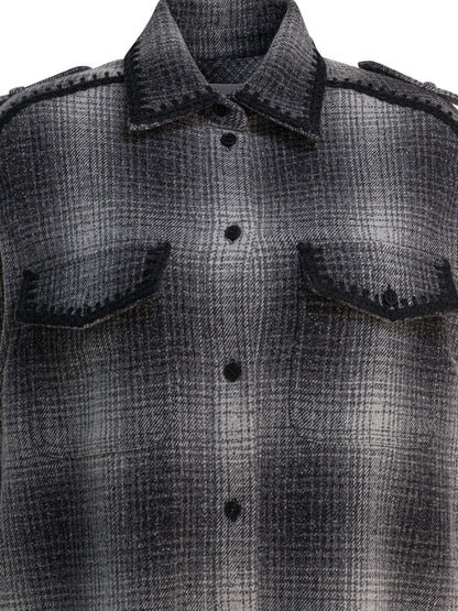 Golden Goose Wool-blend chemisier dress - Grey