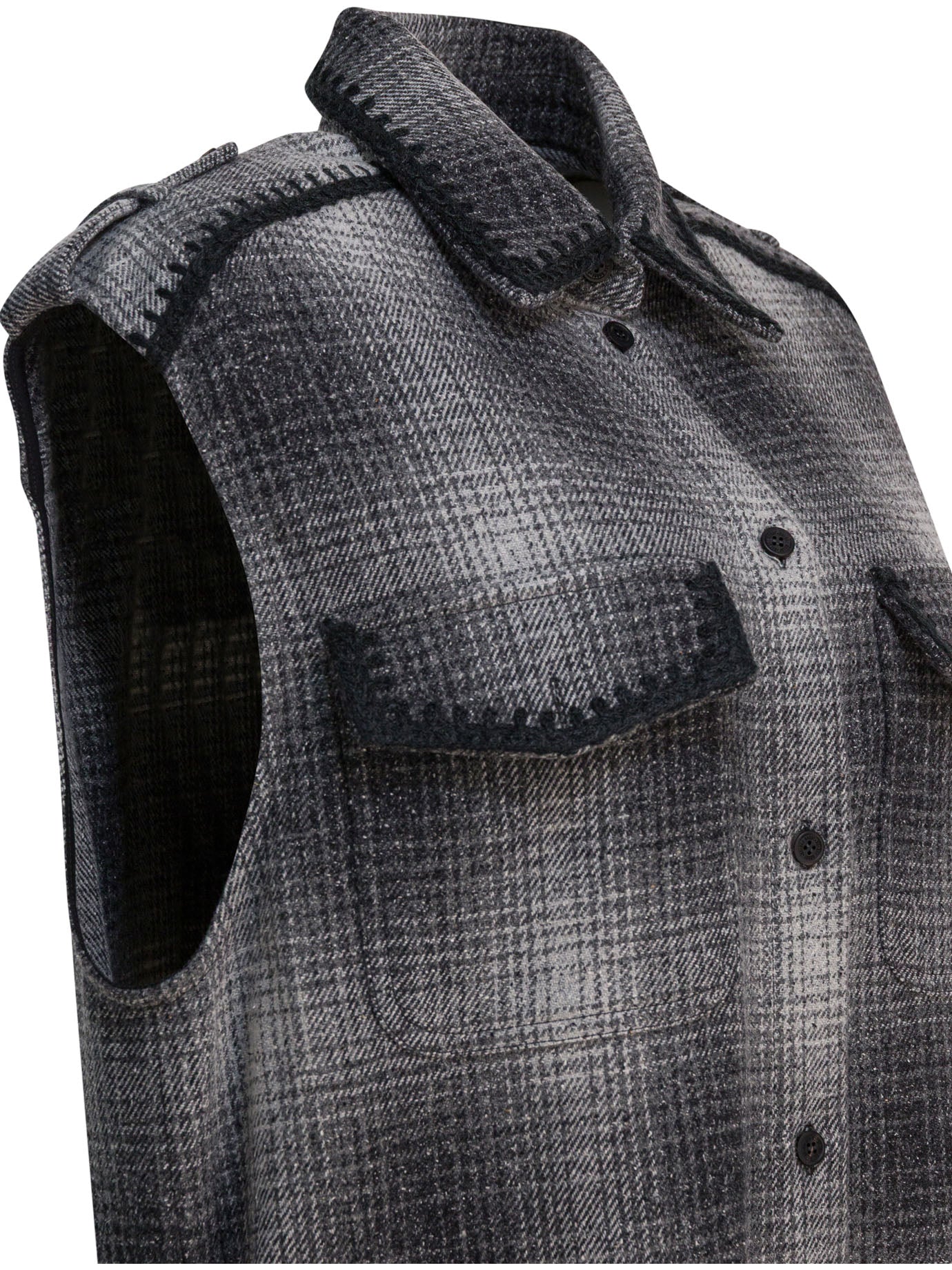 Golden Goose Wool-blend chemisier dress - Grey