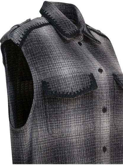 Golden Goose Wool-blend chemisier dress - Grey