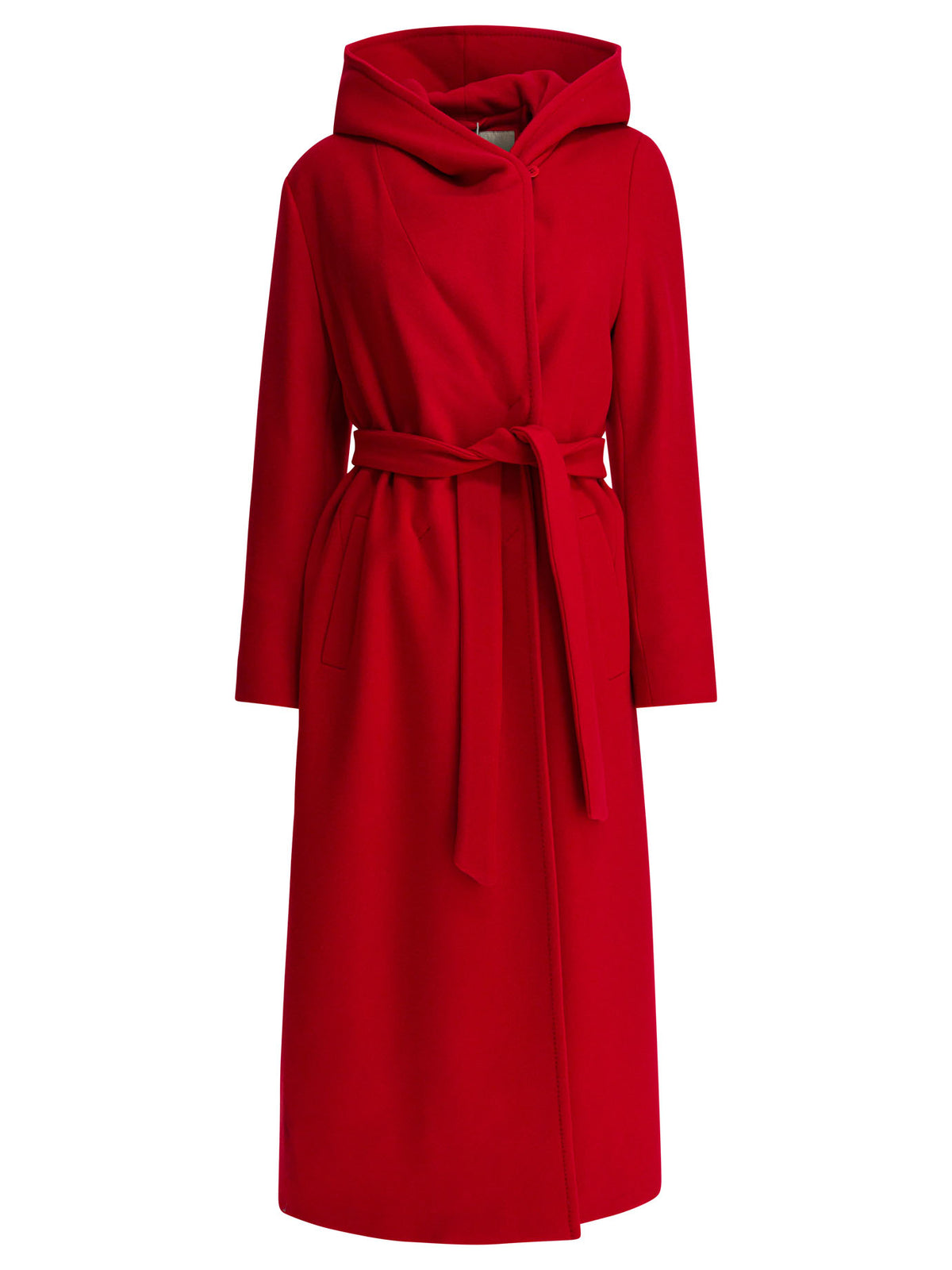 Herno Virgin wool long coat - Red