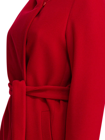 Herno Virgin wool long coat - Red