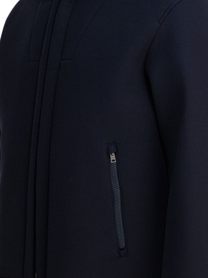 Herno Short scuba coat - Blue