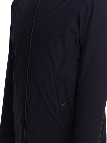 Herno "Resort" long nylon down jacket - Blue