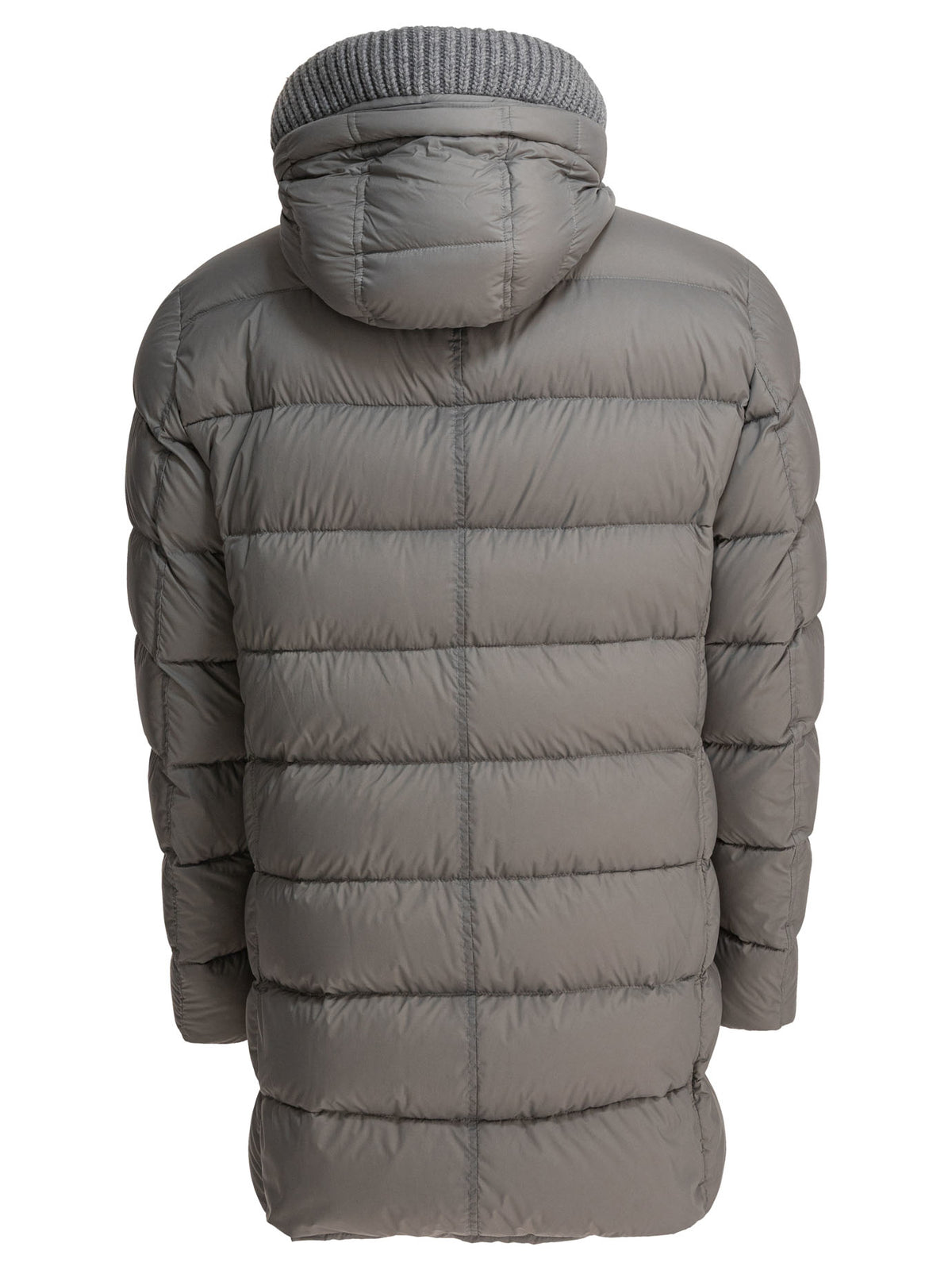 Herno Long down jacket with hood - Grey