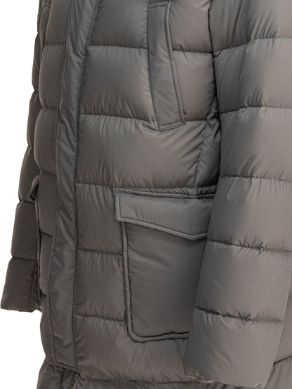 Herno Long down jacket with hood - Grey