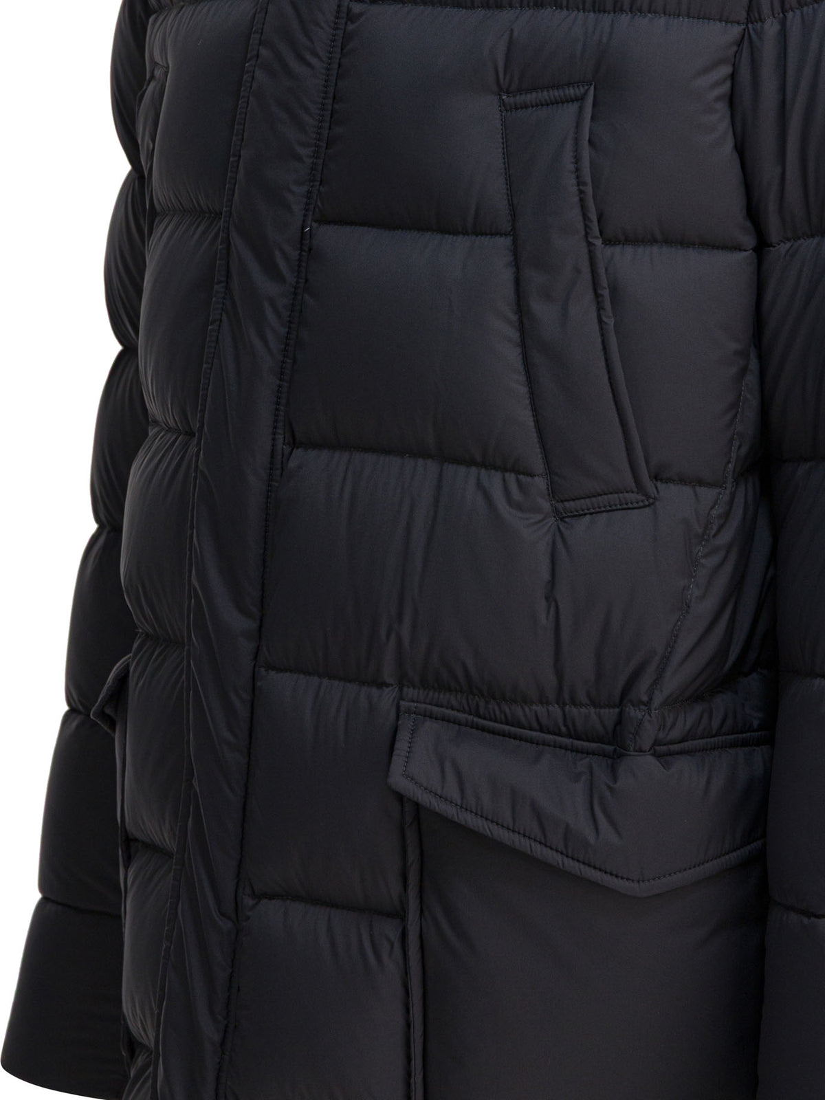 Herno Long down jacket with hood - Grey