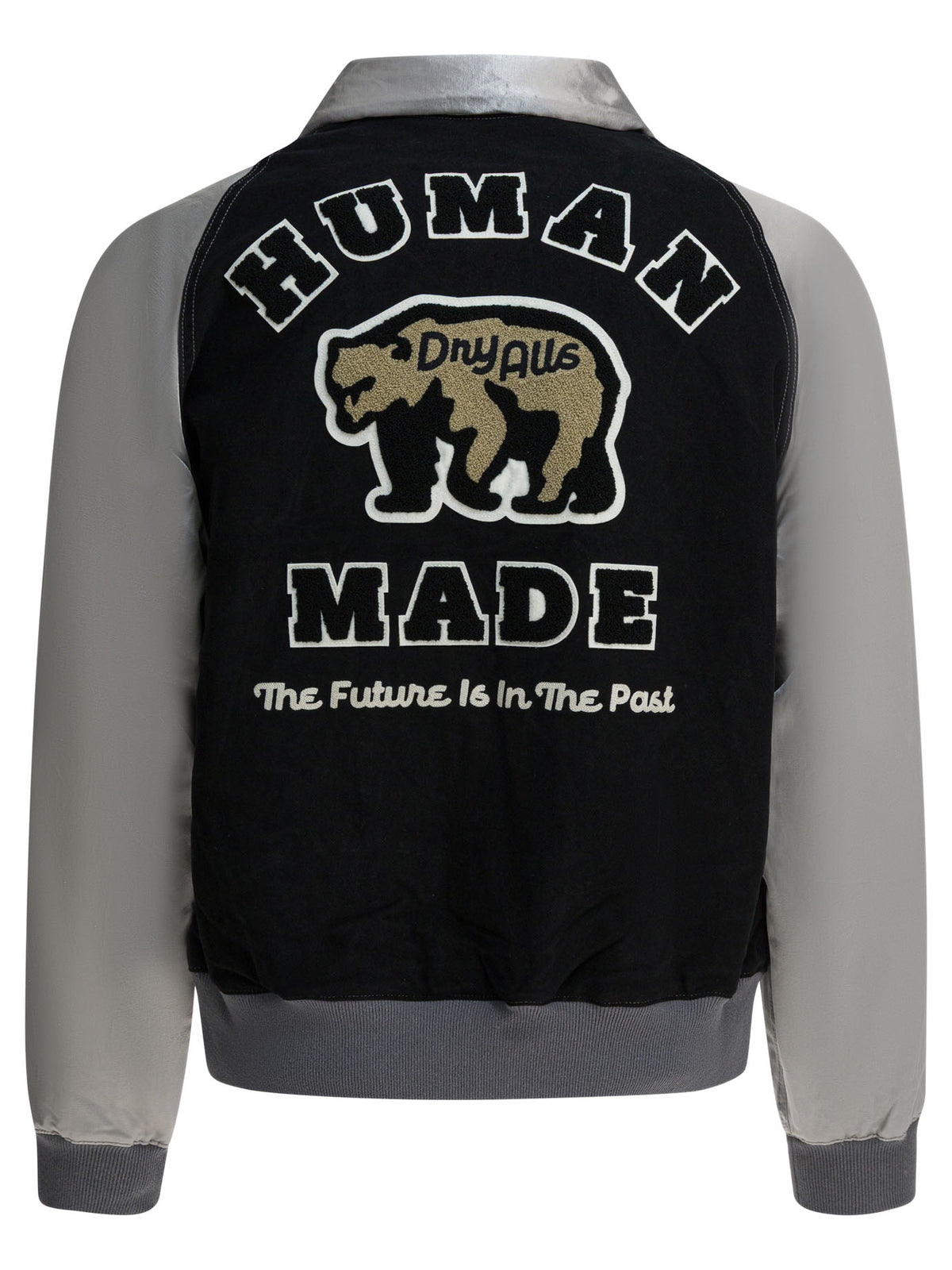 Human Made Satin "Varsity" Bomber Jacket - Black