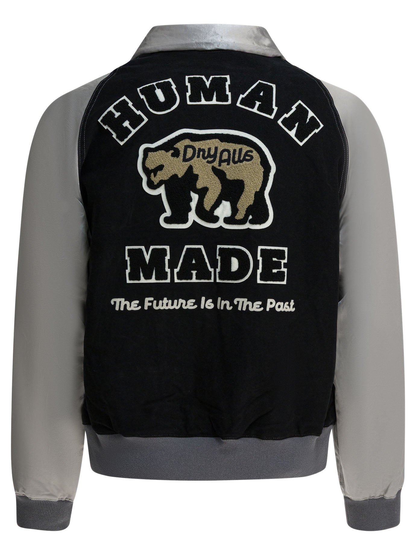 Human Made Satin "Varsity" Bomber Jacket - Black