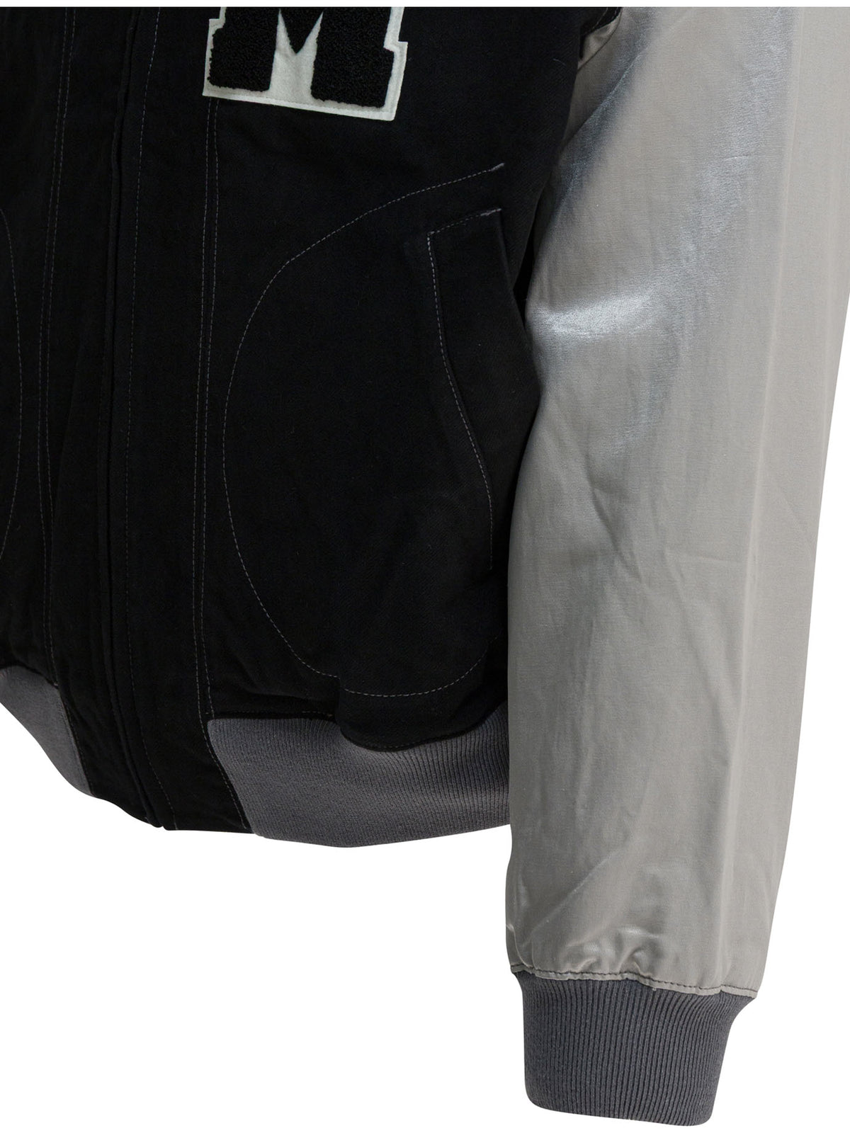 Human Made Satin "Varsity" Bomber Jacket - Black