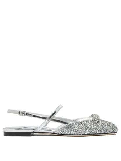 Jimmy Choo "Belinda" slingback ballet flats - Silver