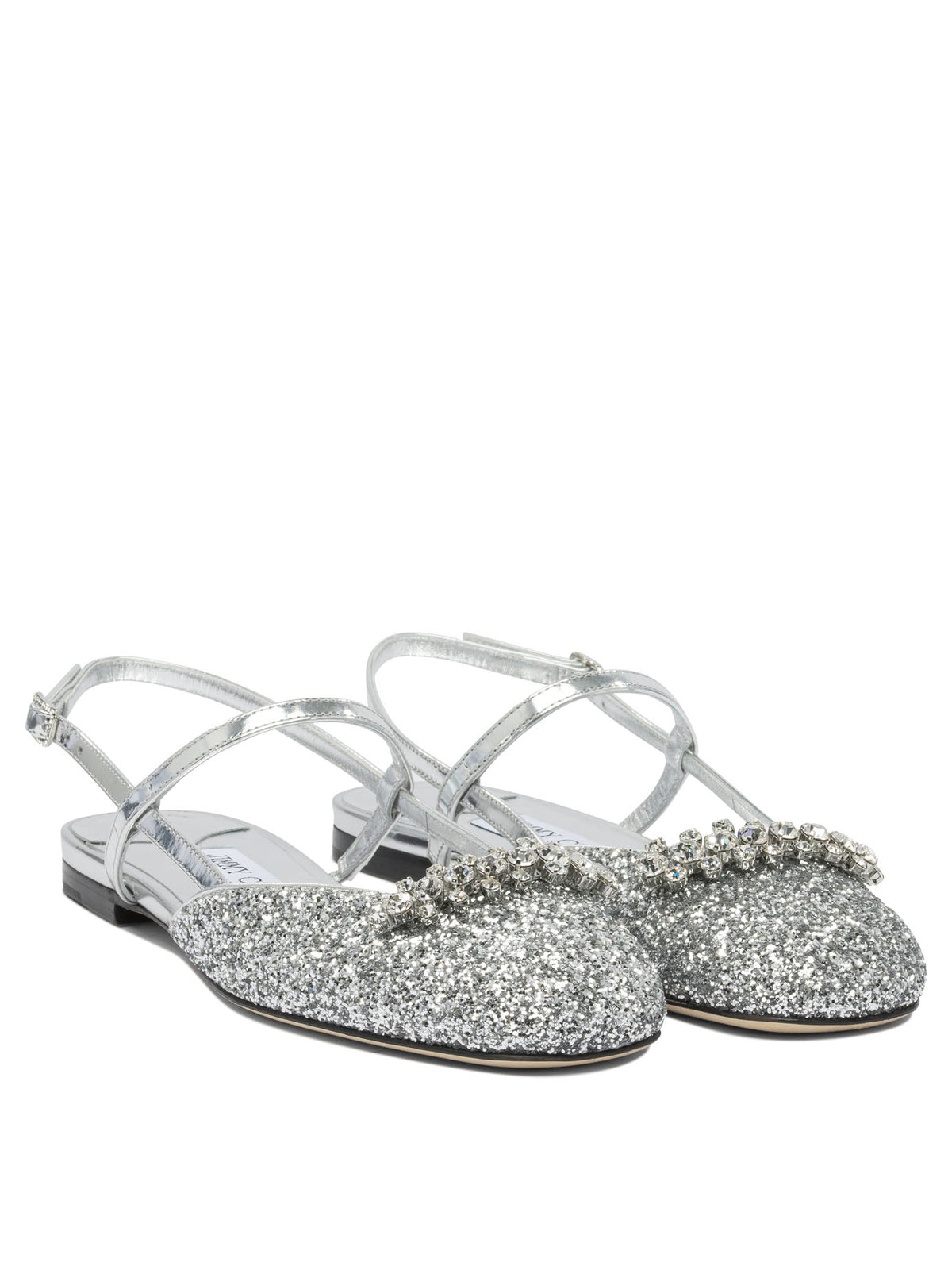 Jimmy Choo "Belinda" slingback ballet flats - Silver