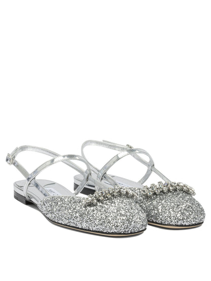 Jimmy Choo "Belinda" slingback ballet flats - Silver