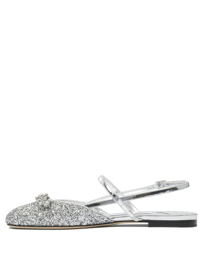 Jimmy Choo "Belinda" slingback ballet flats - Silver