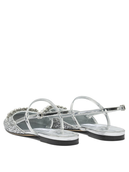 Jimmy Choo "Belinda" slingback ballet flats - Silver